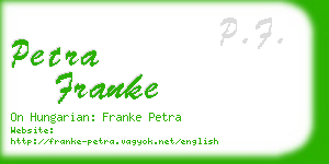 petra franke business card